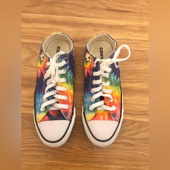 Converse All Stars Colorful Tie Dye low sneakers unisex size W 8 or M 6 - Picture 2 of 11